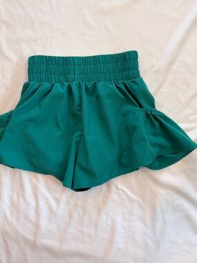 Free People green look alike shorts